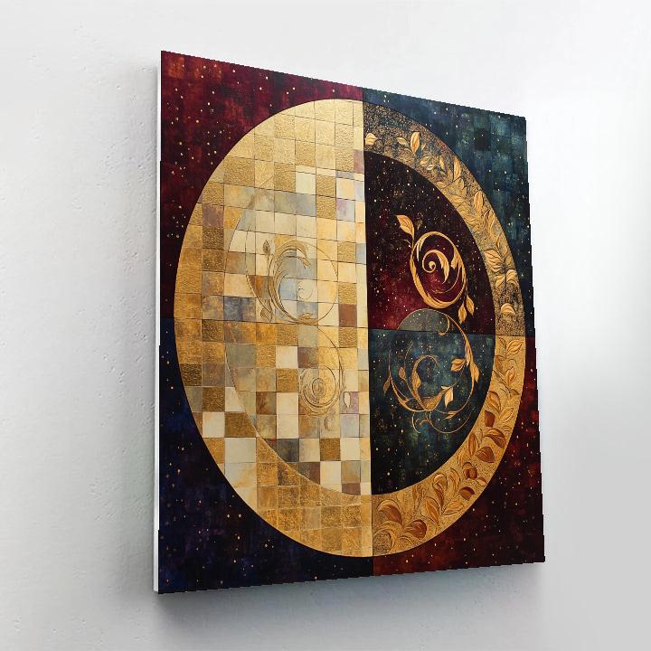 Gustav Klimt Inspired Celestial Equinox Tapestry paint by numbers