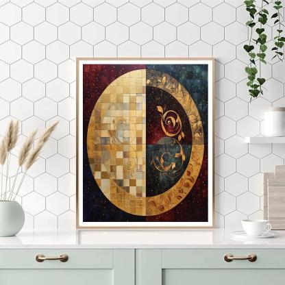 Gustav Klimt Inspired Celestial Equinox Tapestry paint by numbers