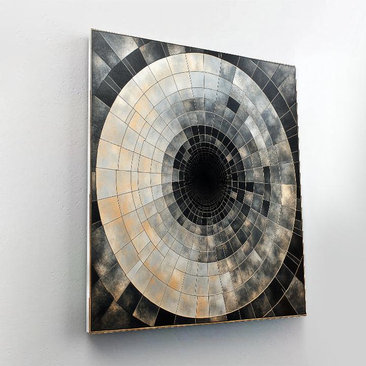 M.C. Escher Inspired Event Horizon Tessellation Well painting number kit
