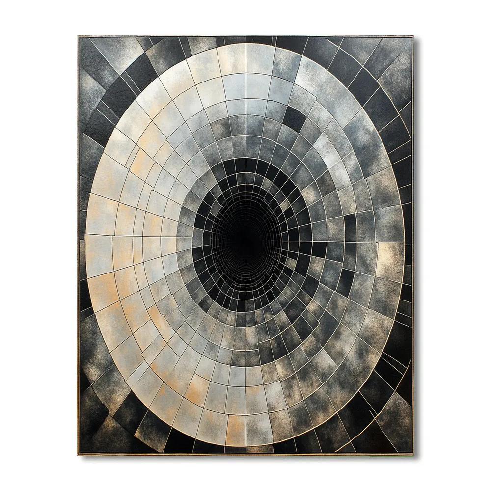 M.C. Escher Inspired Event Horizon Tessellation Well painting number kit