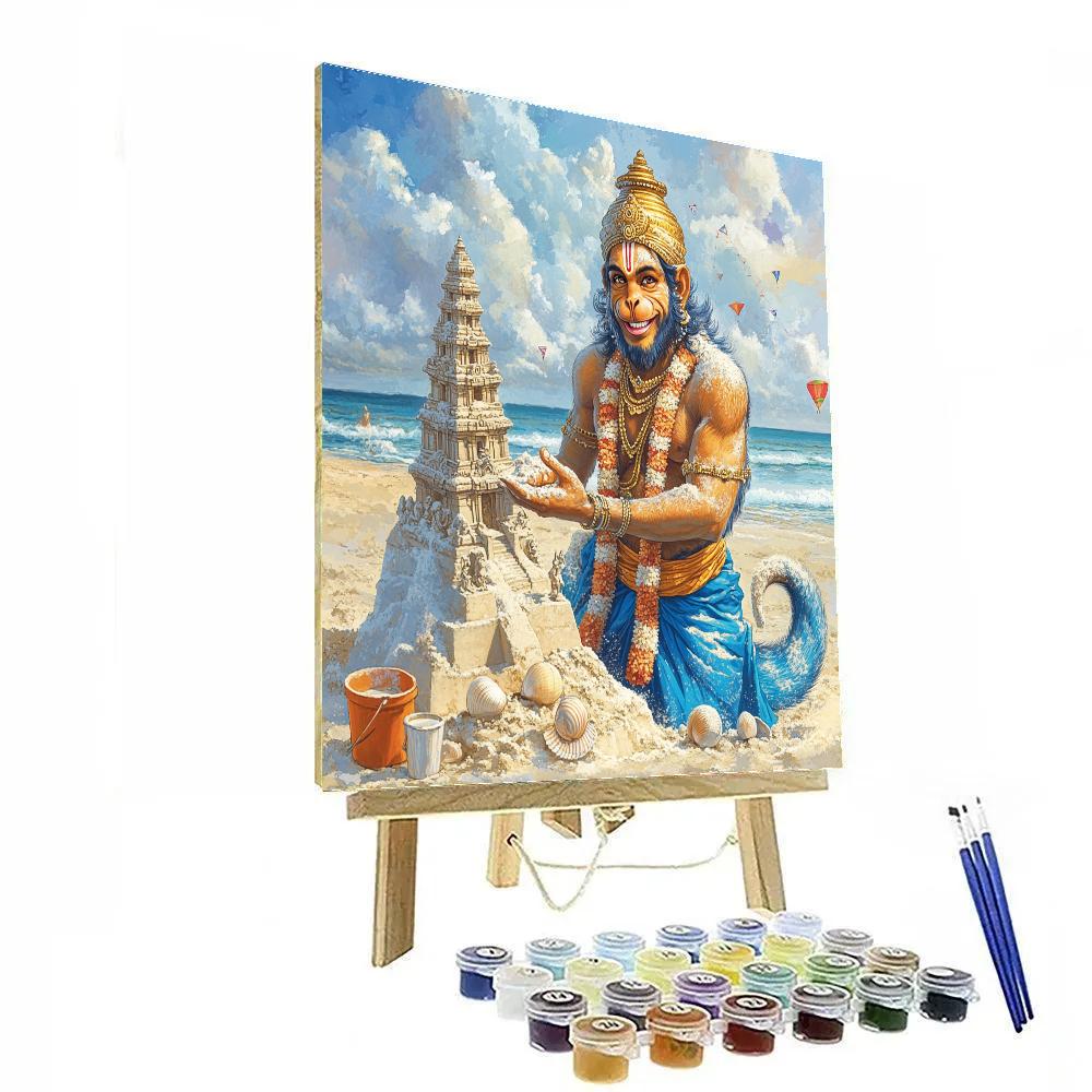 Hanuman Sand Sculpture Contest Champion Painting by numbers kit