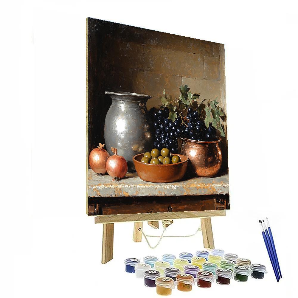 Diego Velázquez Inspired Market Fog Still Life Paint by numbers art