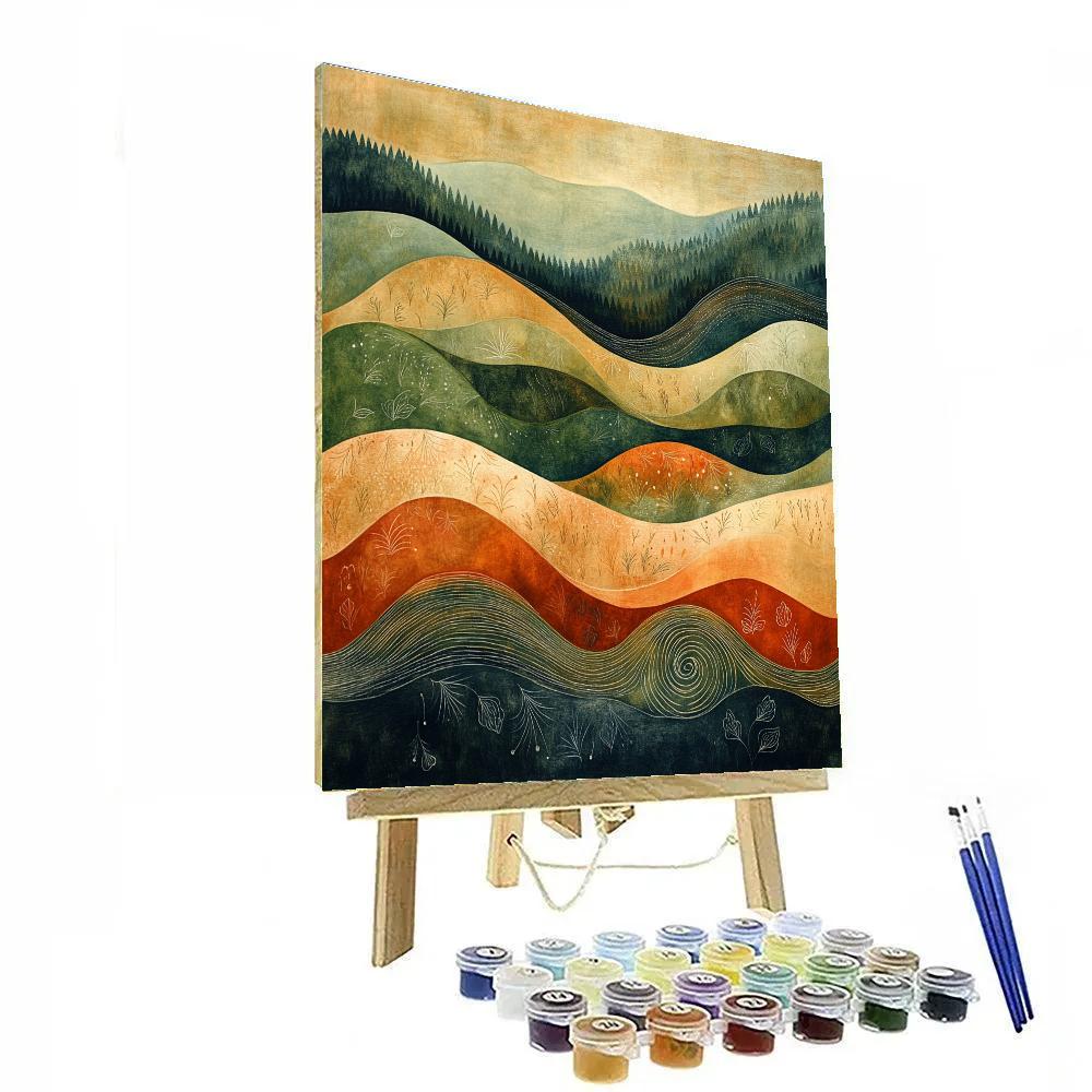 Nandalal Bose Inspired Monsoon Raga Of River Currents Paint by numbers kits