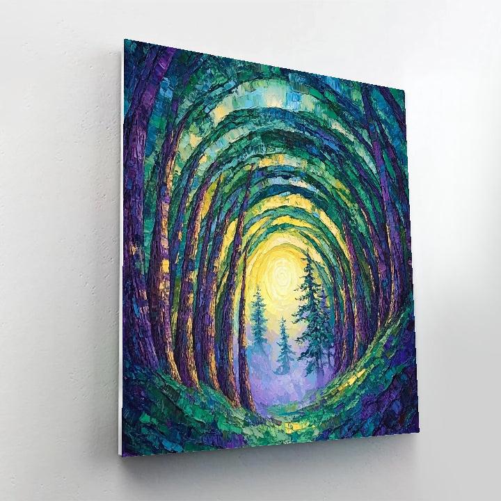 Emily Carr Inspired Cathedral Cedar Vortex painting number kit
