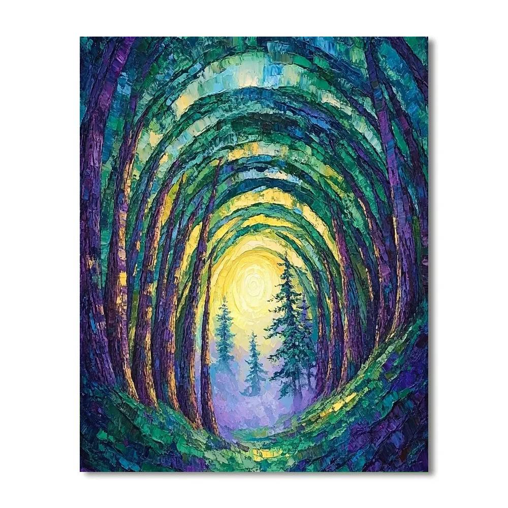 Emily Carr Inspired Cathedral Cedar Vortex painting number kit