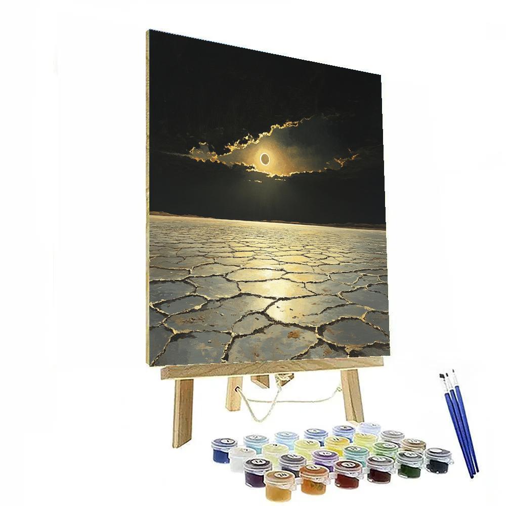 Francisco Goya Inspired Eclipse Over Salt Flats Number painting