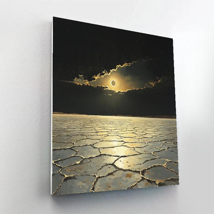 Francisco Goya Inspired Eclipse Over Salt Flats Number painting