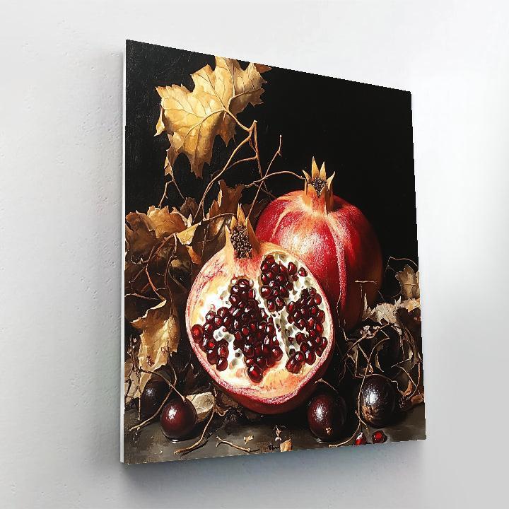 Caravaggio Inspired Eclipse Lit Pomegranate Rind painting number kit