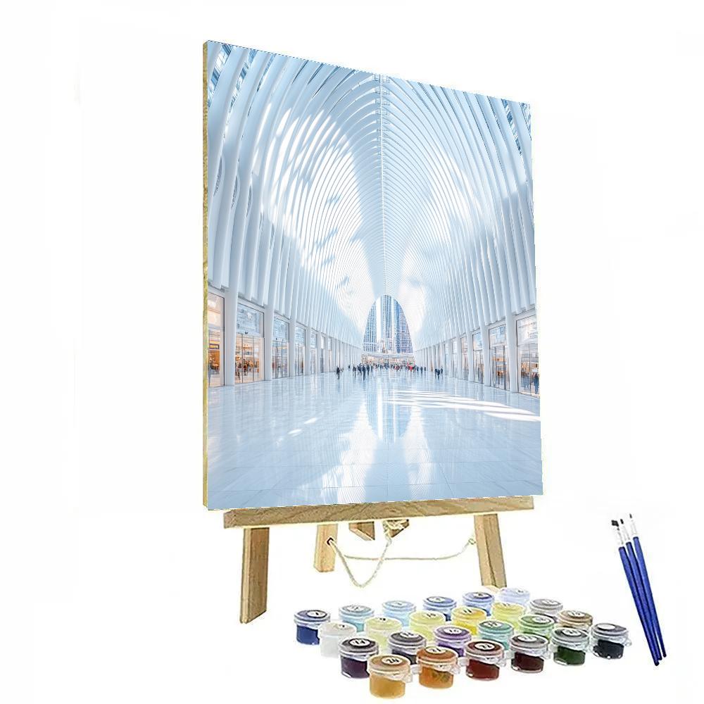 Oculus Transit Hall In Winter Light - New York City, United States paint by color