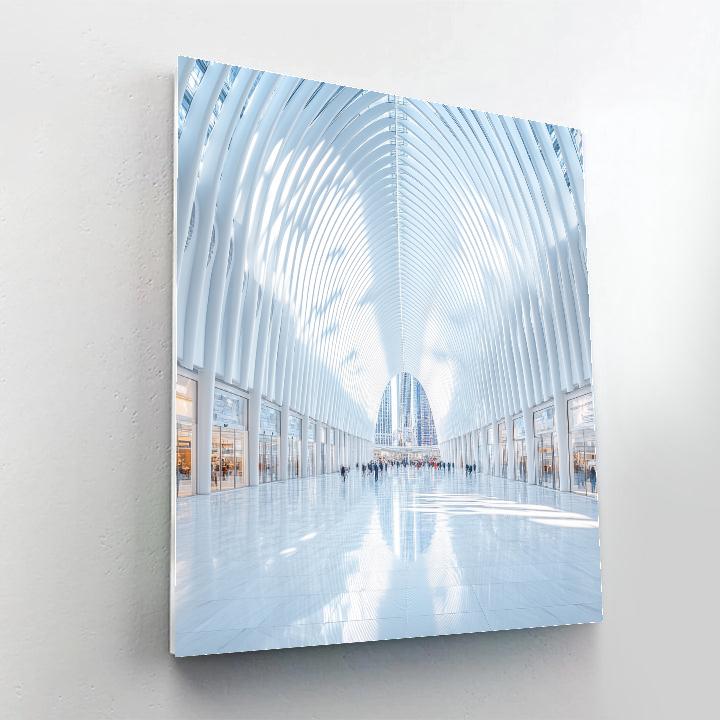 Oculus Transit Hall In Winter Light - New York City, United States paint by color