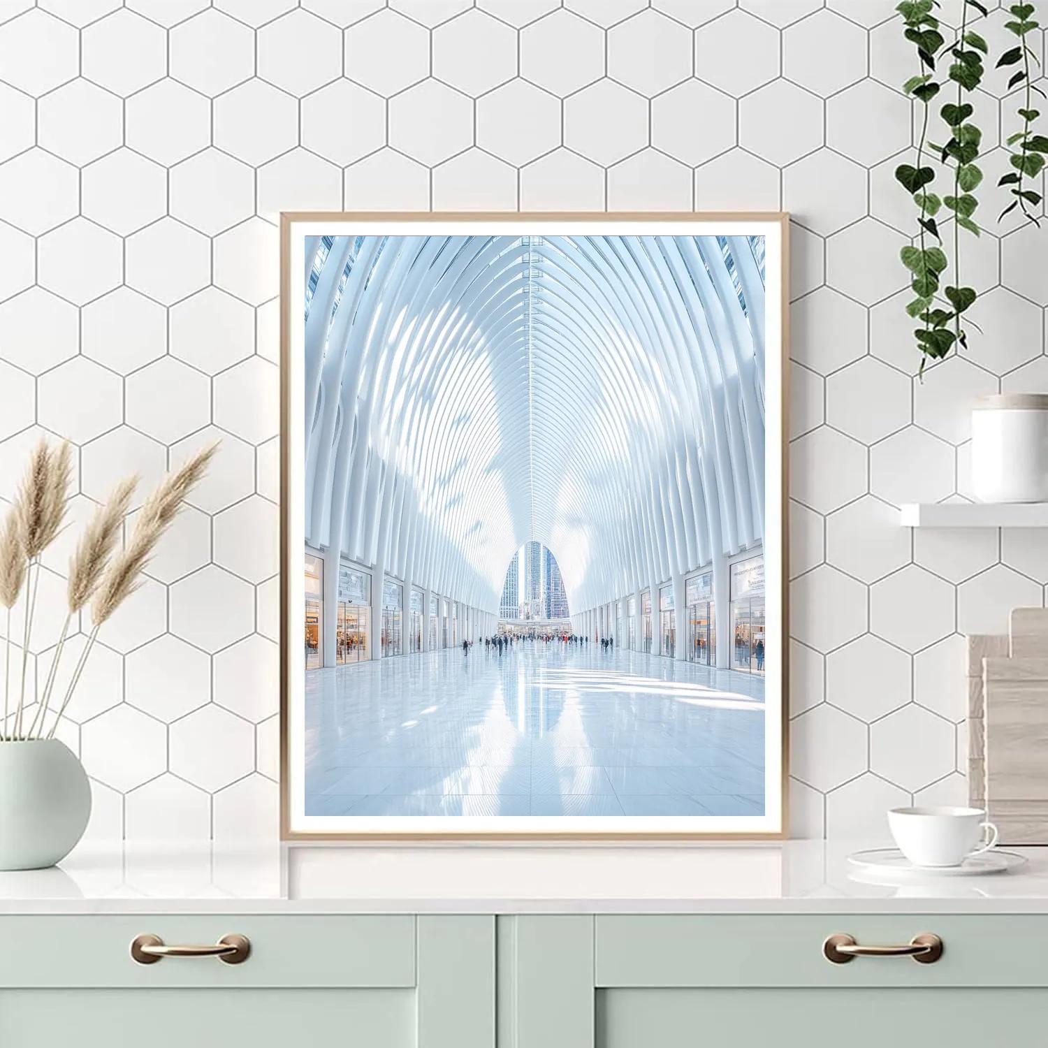 Oculus Transit Hall In Winter Light - New York City, United States paint by color