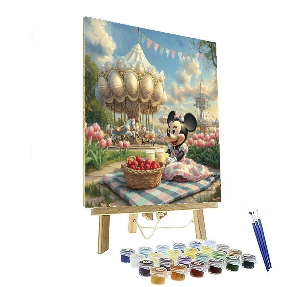 Minnie Mouse Candy Colored Carousel Picnic paint by color