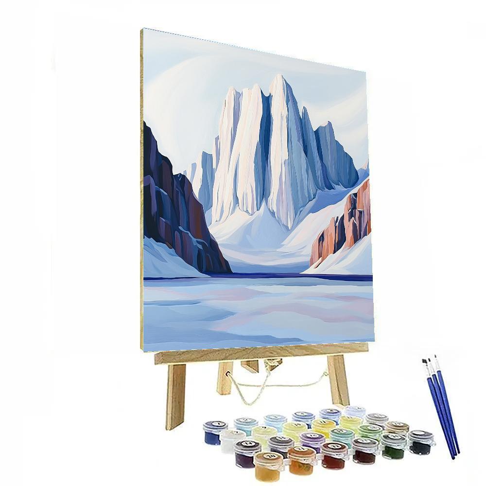 Lawren Harris Inspired Cathedral Ridge And Violet Snowfields Paint by numbers kits