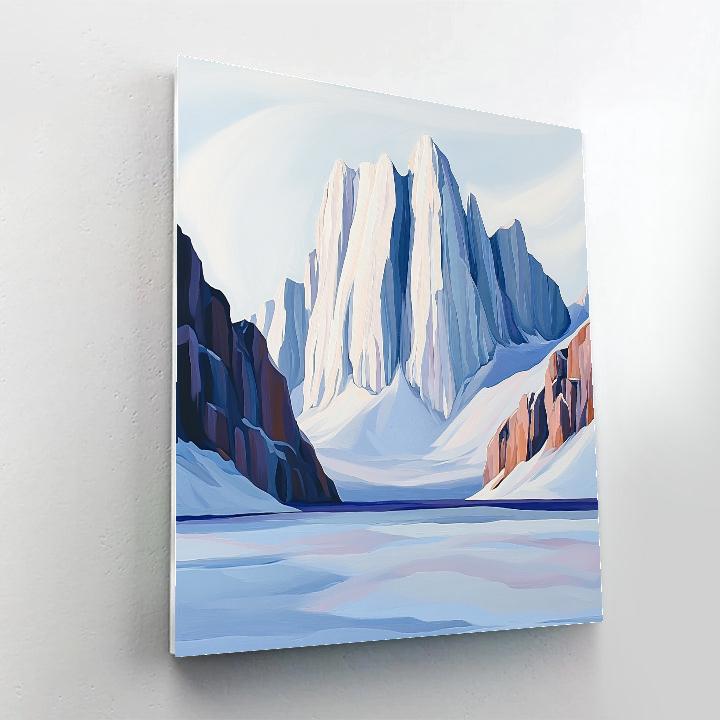 Lawren Harris Inspired Cathedral Ridge And Violet Snowfields Paint by numbers kits