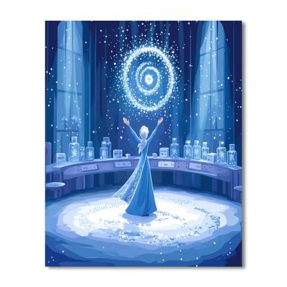 Elsa Crystal Snowflake Laboratory Painting by numbers kit