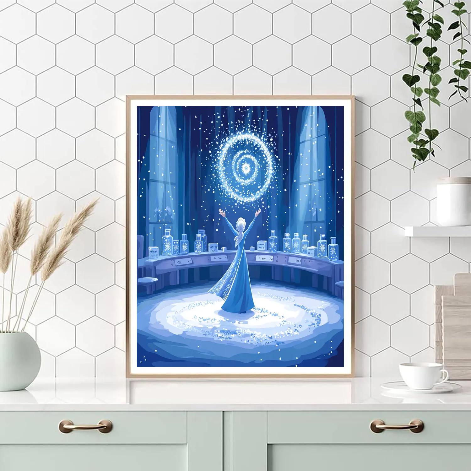 Elsa Crystal Snowflake Laboratory Painting by numbers kit