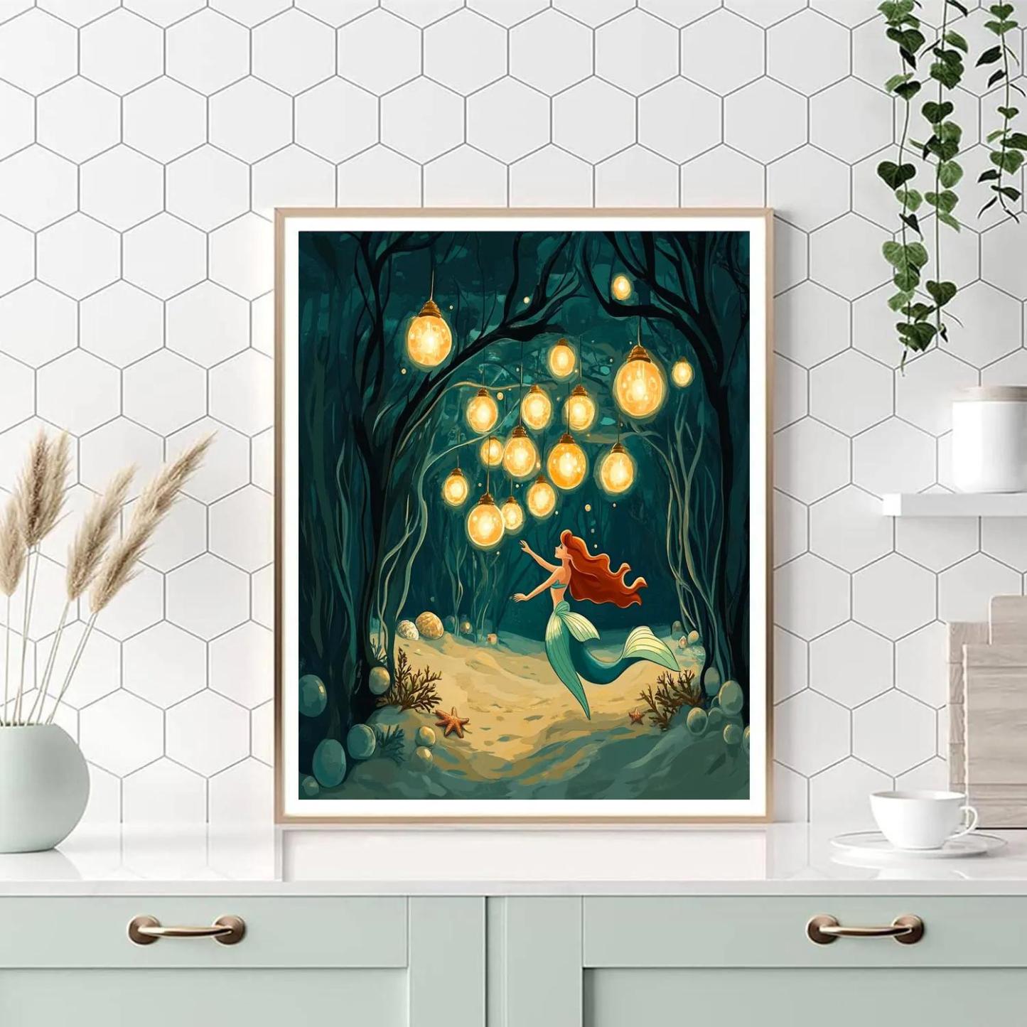 Ariel Bubble Lantern Cove Numbered painting kits