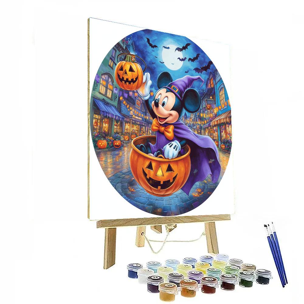 Haunted Teacup Carousel On Main Street Painting by numbers kit