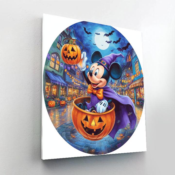 Haunted Teacup Carousel On Main Street Painting by numbers kit