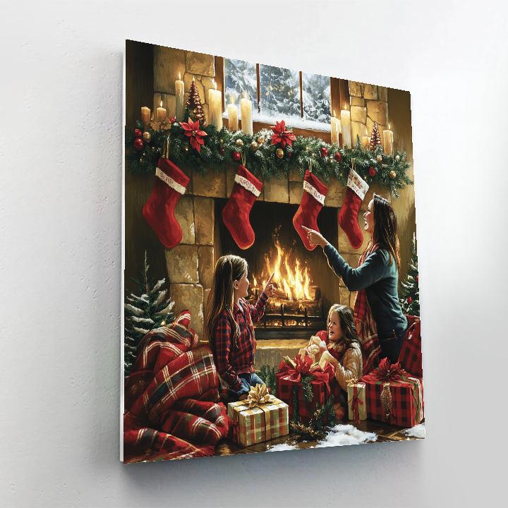 Mantle Of Stocking Stories paint by number