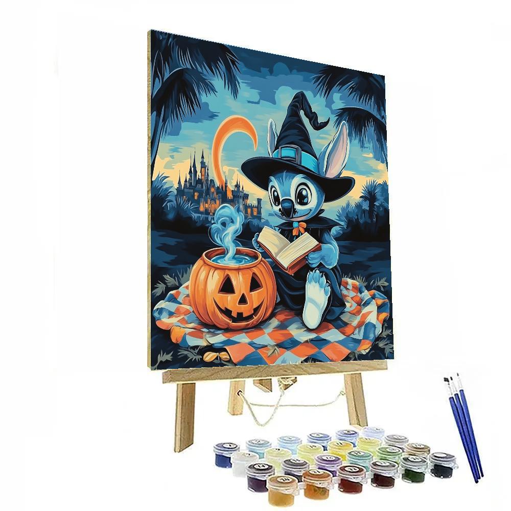 Stitchs Spellbook Picnic Under A Candy Moon Number painting