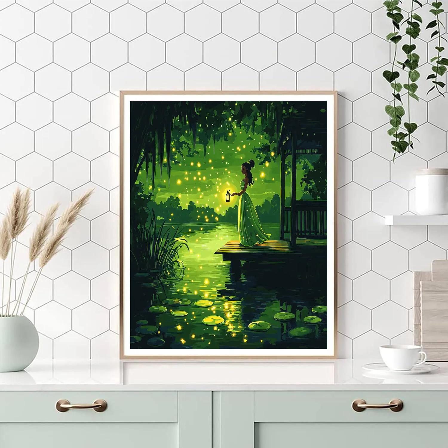 Tiana Firefly Festival In The Bayou paint by numbers