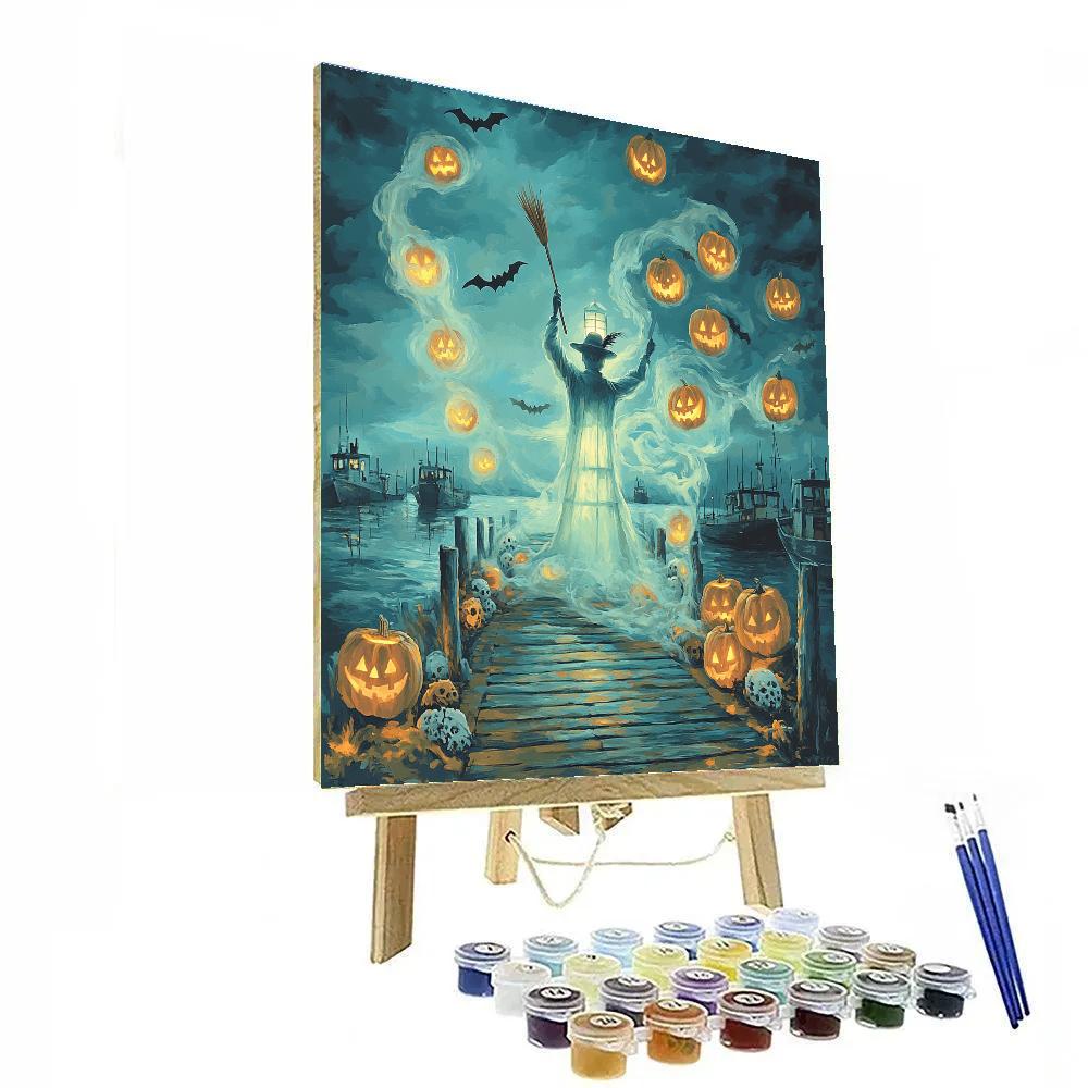 Lantern Orchestra In Haunted Harbor paint by numbers