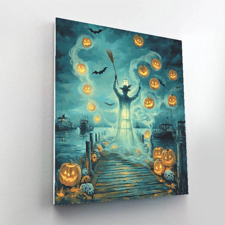 Lantern Orchestra In Haunted Harbor paint by numbers