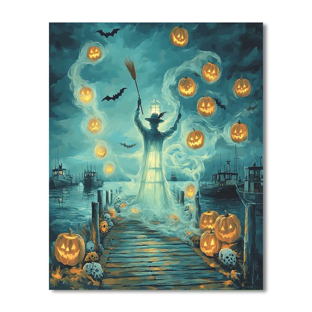 Lantern Orchestra In Haunted Harbor paint by numbers