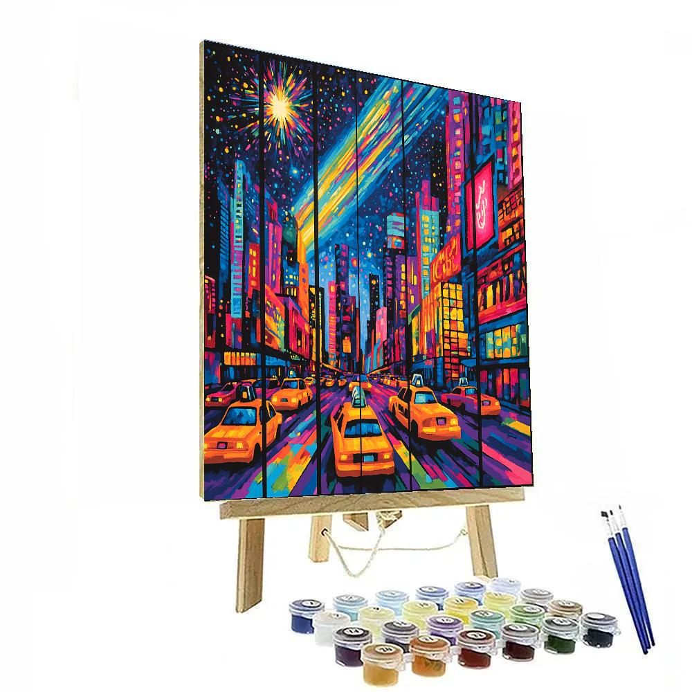 Andy Warhol Inspired Neon Citylights Meteor Shower Paint by numbers kits