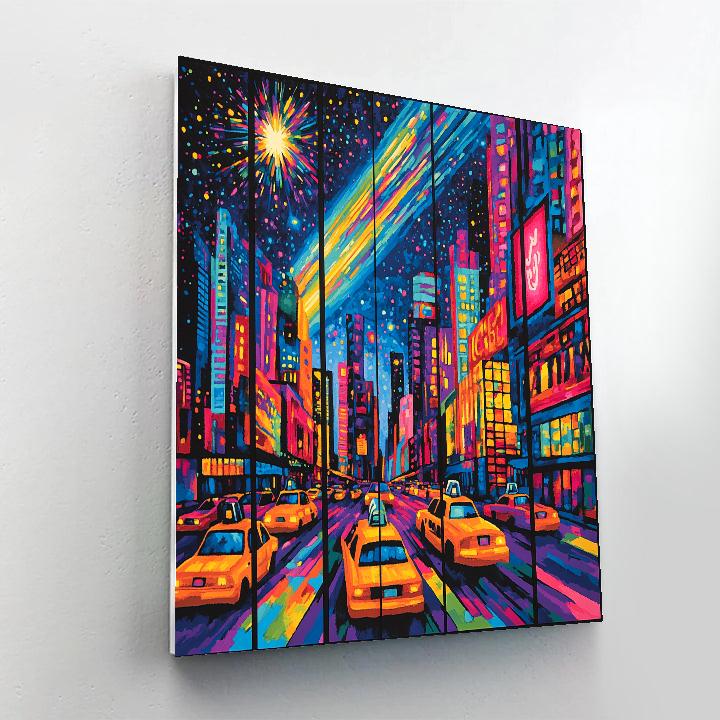 Andy Warhol Inspired Neon Citylights Meteor Shower Paint by numbers kits