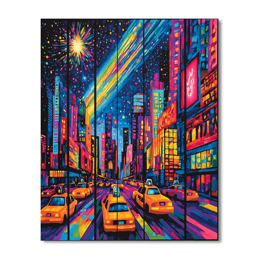 Andy Warhol Inspired Neon Citylights Meteor Shower Paint by numbers kits