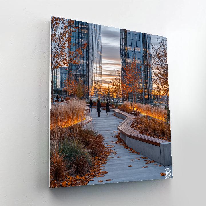 High Line Park Autumn Stroll - New York City, United States painting number kit