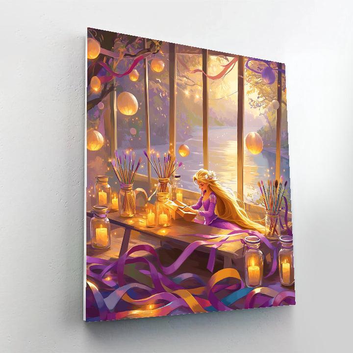 Rapunzel Floating Lantern Workshop Paint by numbers kits