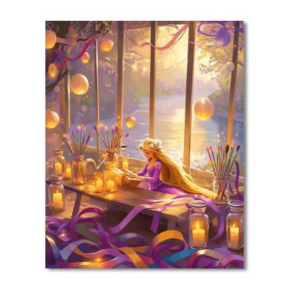 Rapunzel Floating Lantern Workshop Paint by numbers kits