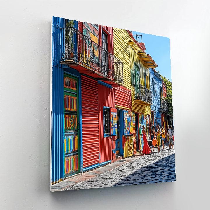 La Boca Colorful Street Scene - Buenos Aires, Argentina Paint by numbers art