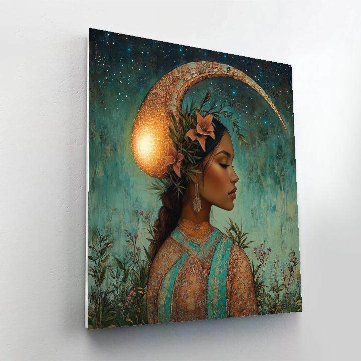 Frida Kahlo Inspired Portrait With Comet Headdress Painting by numbers kit