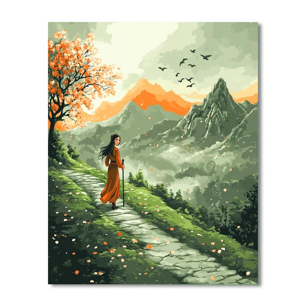 Mulan Mountain Training Path Number painting