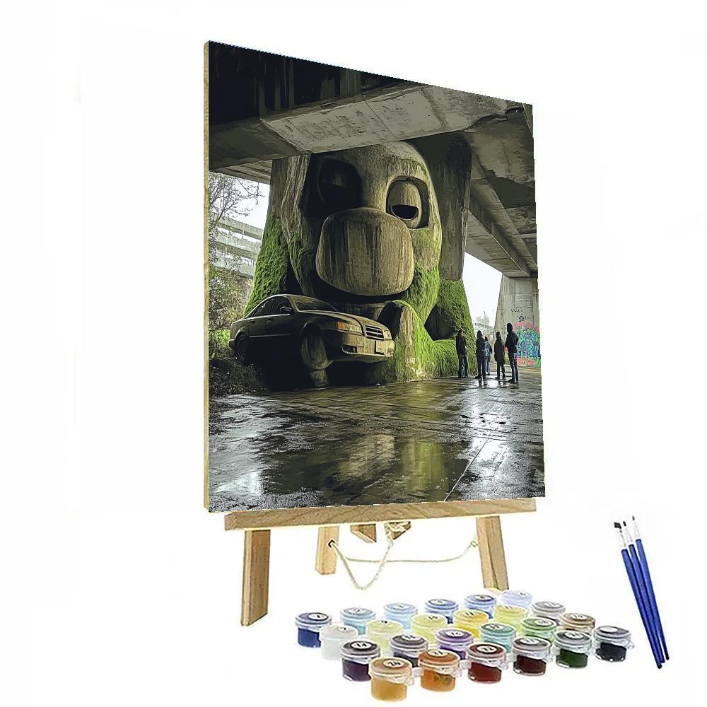 Fremont Troll Underpass Discovery - Seattle, United States Number painting