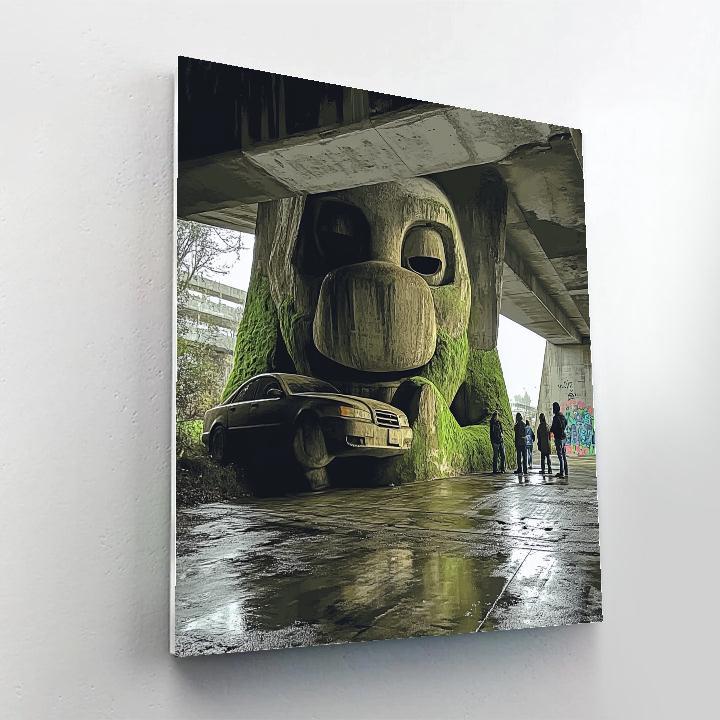 Fremont Troll Underpass Discovery - Seattle, United States Number painting