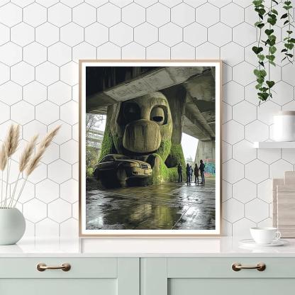 Fremont Troll Underpass Discovery - Seattle, United States Number painting