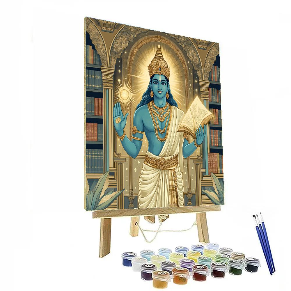 Vishnu As The Cosmic Librarian Of Dharma DIY paint by numbers