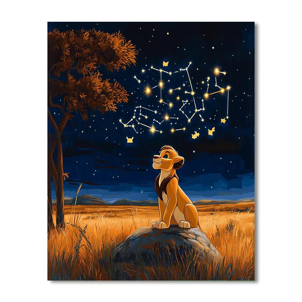 Simba Savannah Star Map Paint by numbers kits