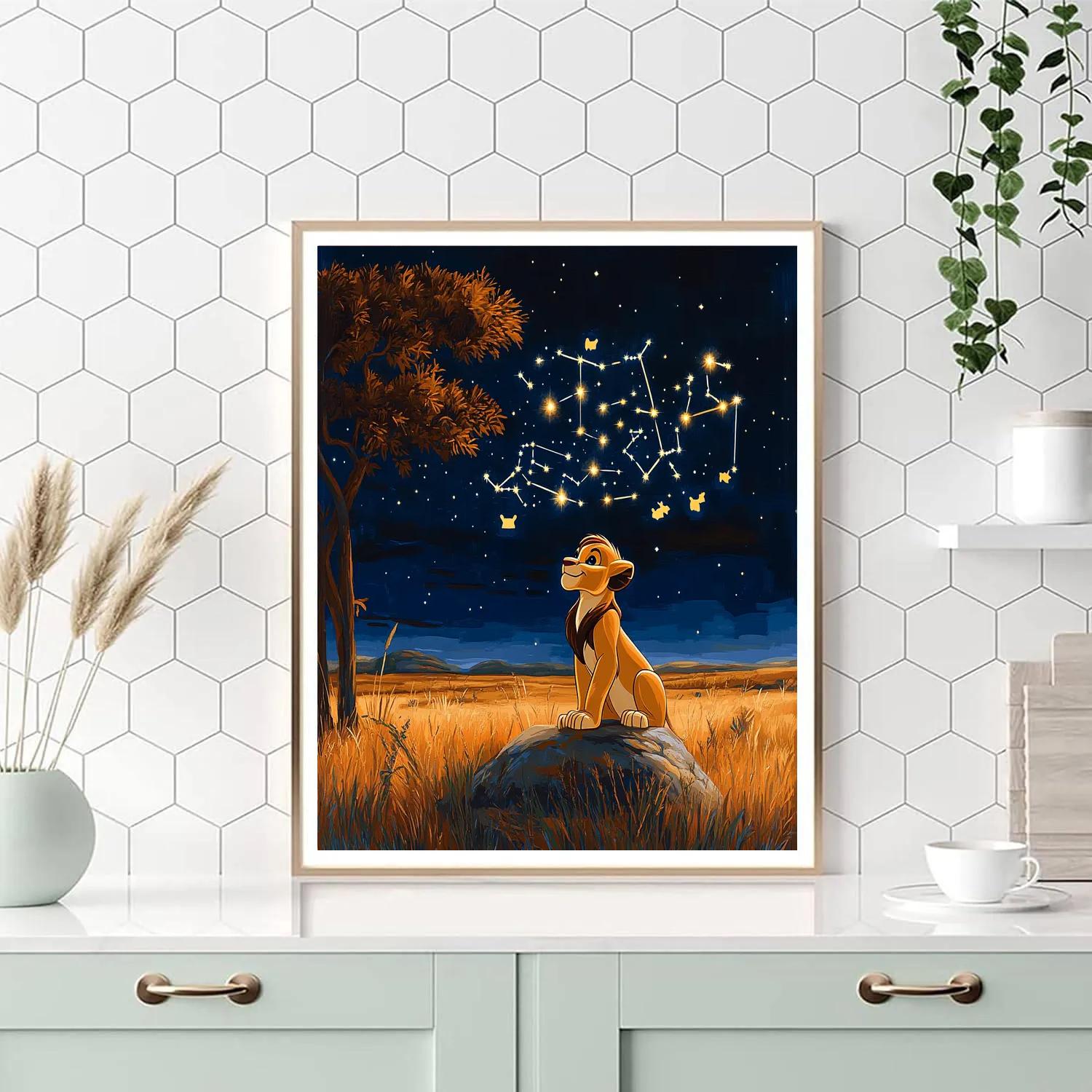 Simba Savannah Star Map Paint by numbers kits