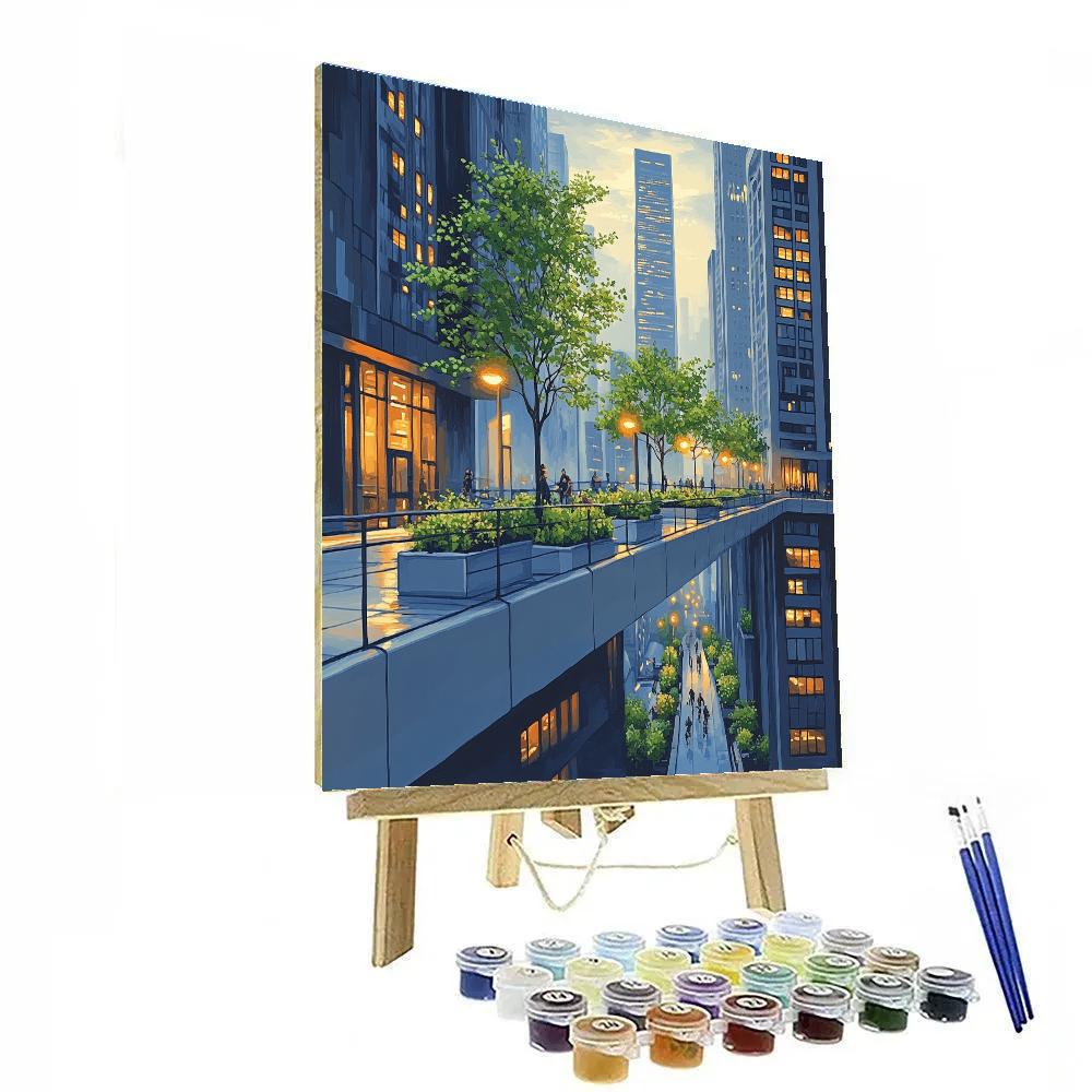 Seoul Skygarden At Dusk - Seoul, South Korea Painting by numbers kit