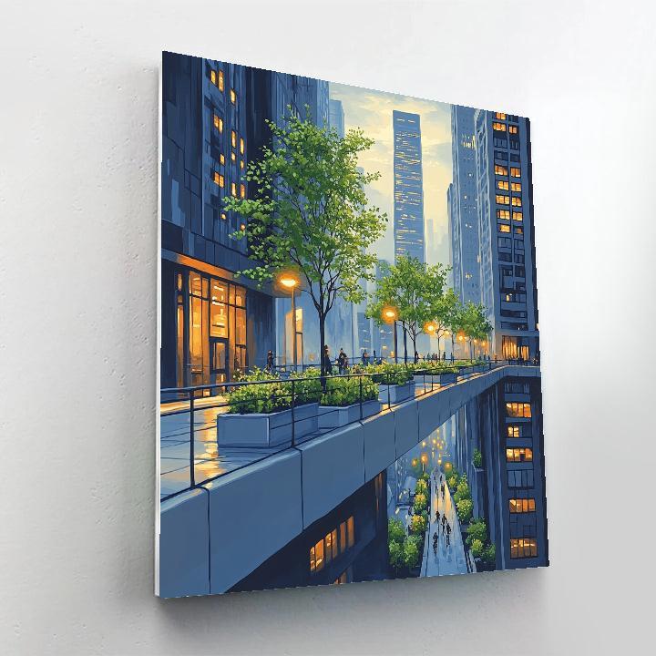 Seoul Skygarden At Dusk - Seoul, South Korea Painting by numbers kit