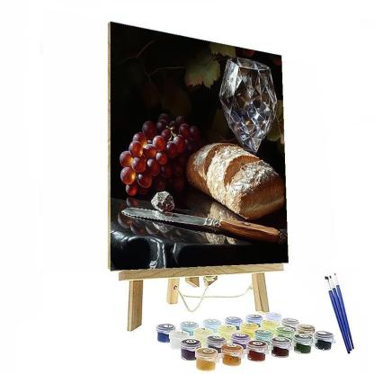Caravaggio Inspired Still Life With Crystal Meteorite Paint by numbers kits