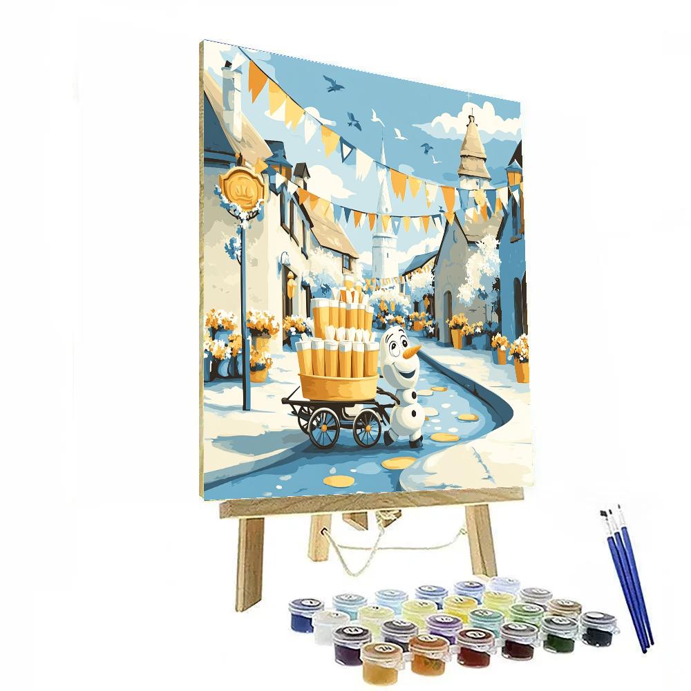 Olaf Summer Lemonade Parade DIY paint by numbers