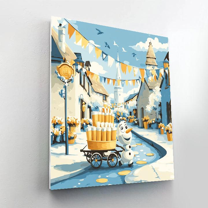Olaf Summer Lemonade Parade DIY paint by numbers