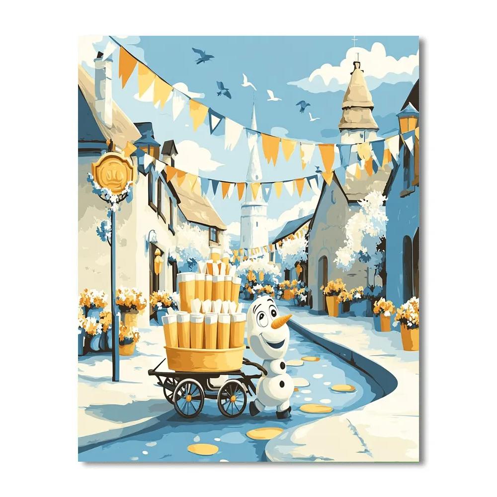 Olaf Summer Lemonade Parade DIY paint by numbers